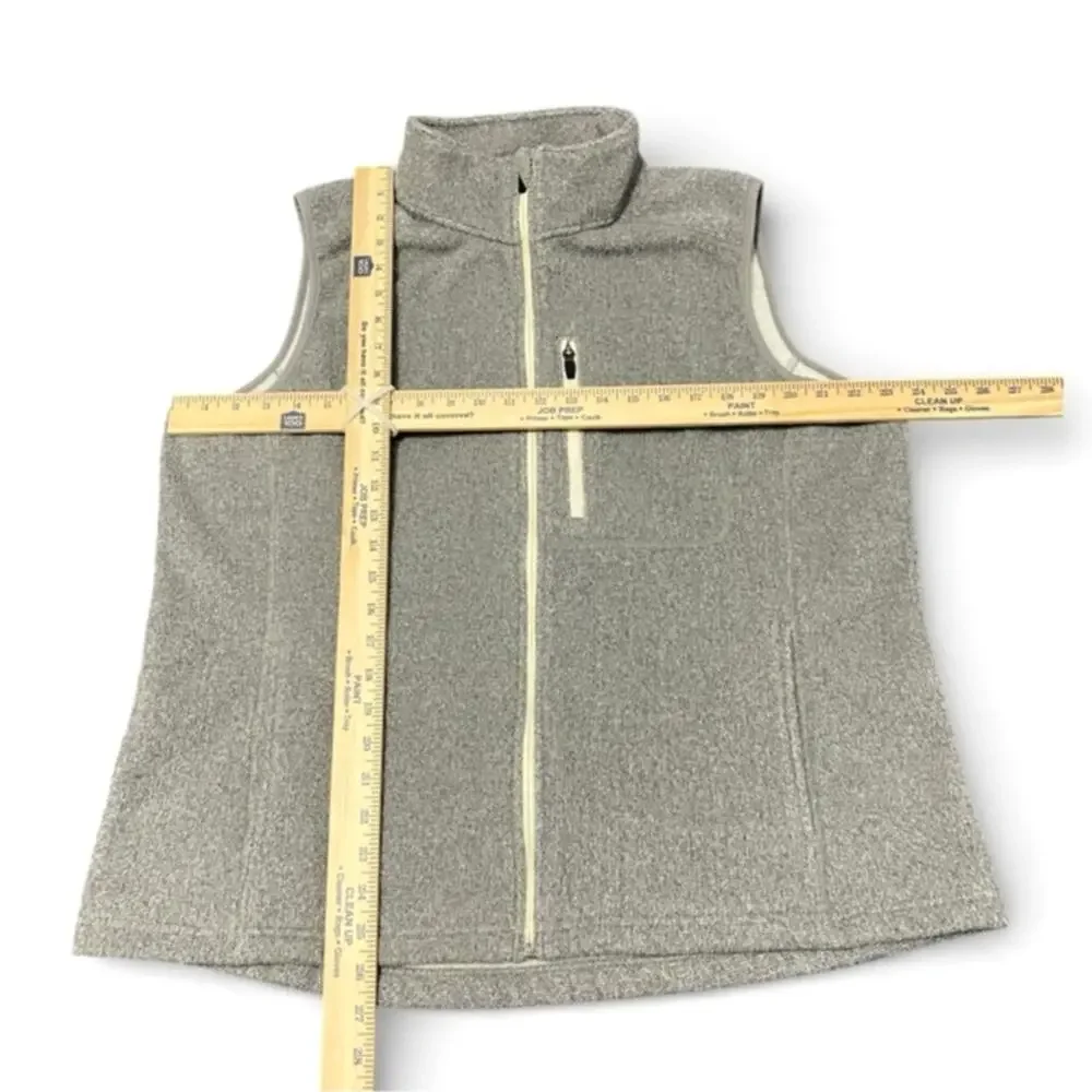 Duluth Trading Co. Men's Fleece Vest XL Gray Full Zip Up Chest Zip Pocket